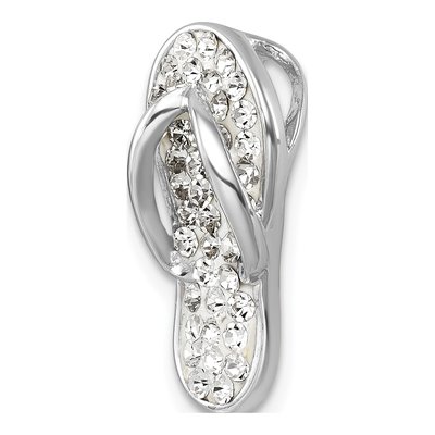 Sterling Silver Crystal Flip Flop Charm – view 5