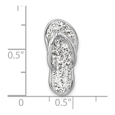 Sterling Silver Crystal Flip Flop Charm – view 6