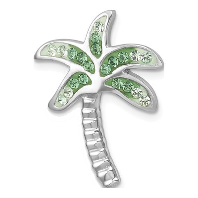 Sterling Silver Crystal Palm Tree Charm – view 5