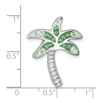 Sterling Silver Crystal Palm Tree Charm – view 6