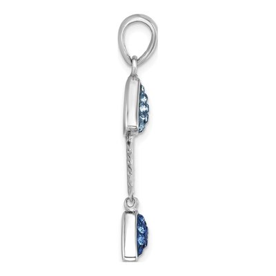 Sterling Silver Crystal Bonefish Pendant – view 3