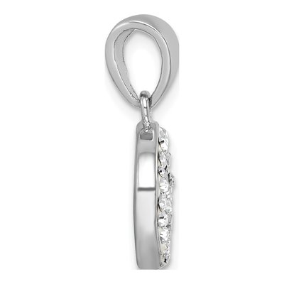 Sterling Silver Crystal Sand Dollar Pendant – view 3