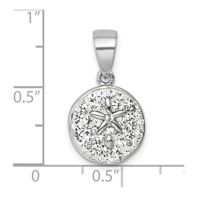 Sterling Silver Crystal Sand Dollar Pendant – view 6
