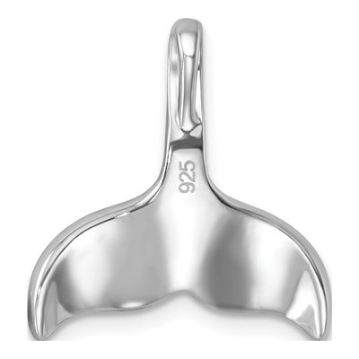 Sterling Silver Crystal Whale's Tail Pendant – view 4