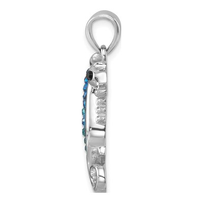 Sterling Silver Crystal Seahorse Pendant – view 3