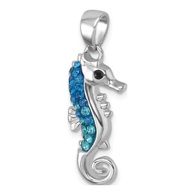 Sterling Silver Crystal Seahorse Pendant – view 5