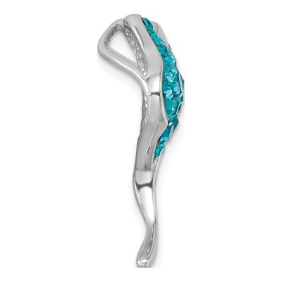 Sterling Silver Crystal Ray Pendant – view 3