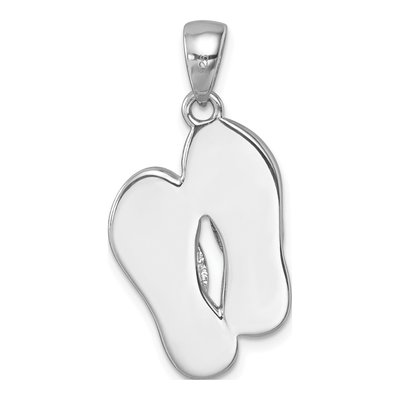 Sterling Silver Crystal Flip Flop Pendant – view 4