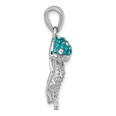 Sterling Silver Crystal Jellyfish Pendant – view 3
