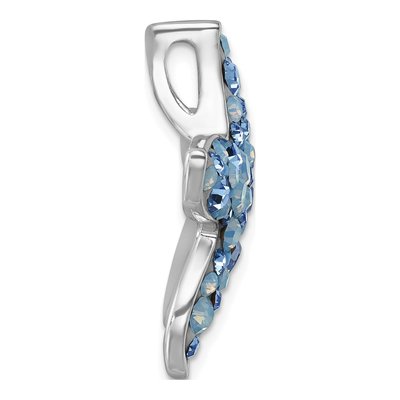 Sterling Silver Crystal Starfish Slide Pendant – view 3