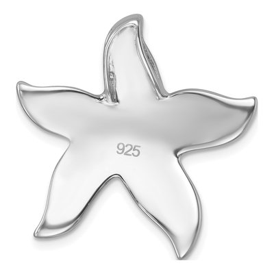Sterling Silver Crystal Starfish Slide Pendant – view 4