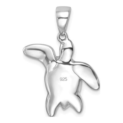 Sterling Silver Crystal Turtle Pendant – view 4