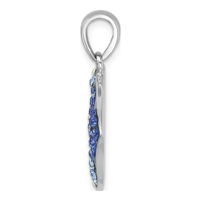 Sterling Silver Crystal Angel Fish Pendant – view 3
