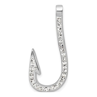 Sterling Silver Crystal Hook Pendant