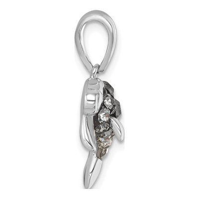 Sterling Silver Crystal Manatee Pendant – view 3