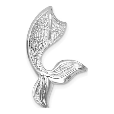 Sterling Silver Crystal Mermaid Tail Slide Pendant – view 4