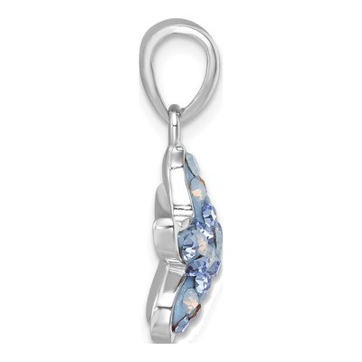 Sterling Silver Crystal Starfish Pendant – view 3