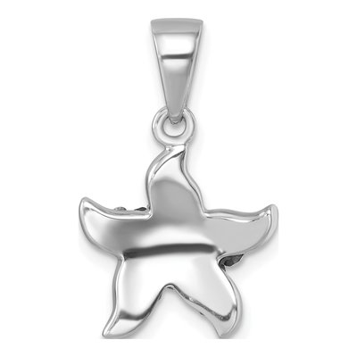 Sterling Silver Crystal Starfish Pendant – view 4