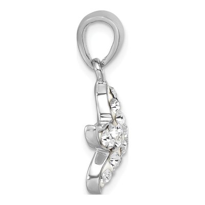 Sterling Silver Crystal Starfish Pendant – view 3