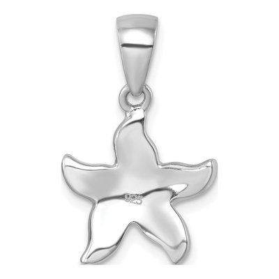 Sterling Silver Crystal Starfish Pendant – view 4