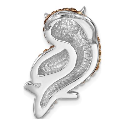 Sterling Silver Crystal Owl Slide Pendant – view 4
