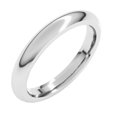Continuum Sterling Silver 3mm Comfort-Fit Half-Round Wedding Band
