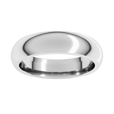 Continuum Sterling Silver 5mm Comfort-Fit Half-Round Wedding Band – view 4
