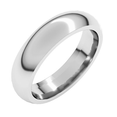 Continuum Sterling Silver 5mm Comfort-Fit Half-Round Wedding Band