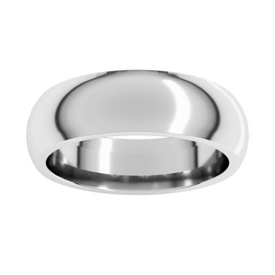 Continuum Sterling Silver 6mm Comfort-Fit Half-Round Wedding Band – view 4