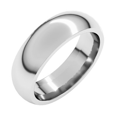 Continuum Sterling Silver 6mm Comfort-Fit Half-Round Wedding Band