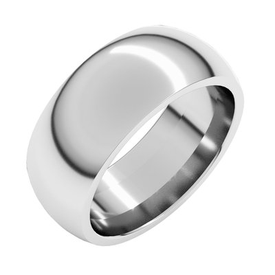 Continuum Sterling Silver 8mm Comfort-Fit Half-Round Wedding Band