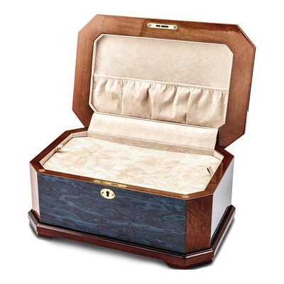 Sapeli & Blue Cats Eye Locking Memorial Keepsake Box – view 2