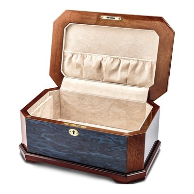 Sapeli & Blue Cats Eye Locking Memorial Keepsake Box – view 3