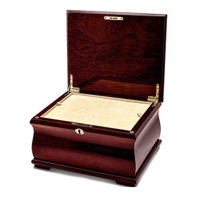 Poplar Veneer Locking Memorial Keepsake Box – view 2