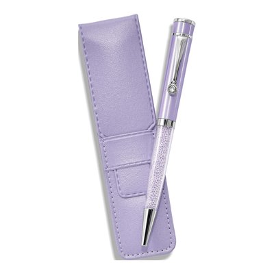 Lilac Crystal Ballpoint Pen & Pouch Gift Set – view 2