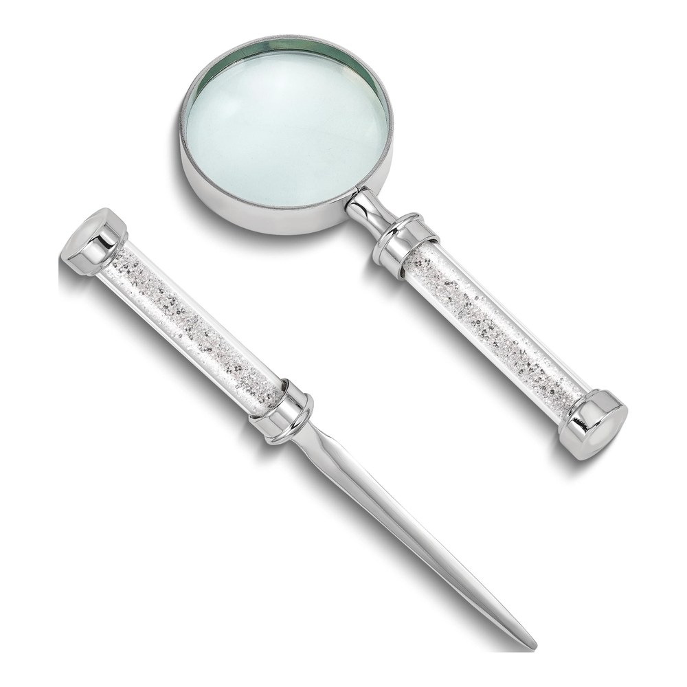 Crystal-Handle Letter Opener & Magnifier Gift Set