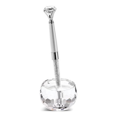Clear Glass Honeycomb Pen Stand – view 4