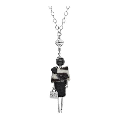 Le Amiche Fur Doll Charm Necklace, 31 in