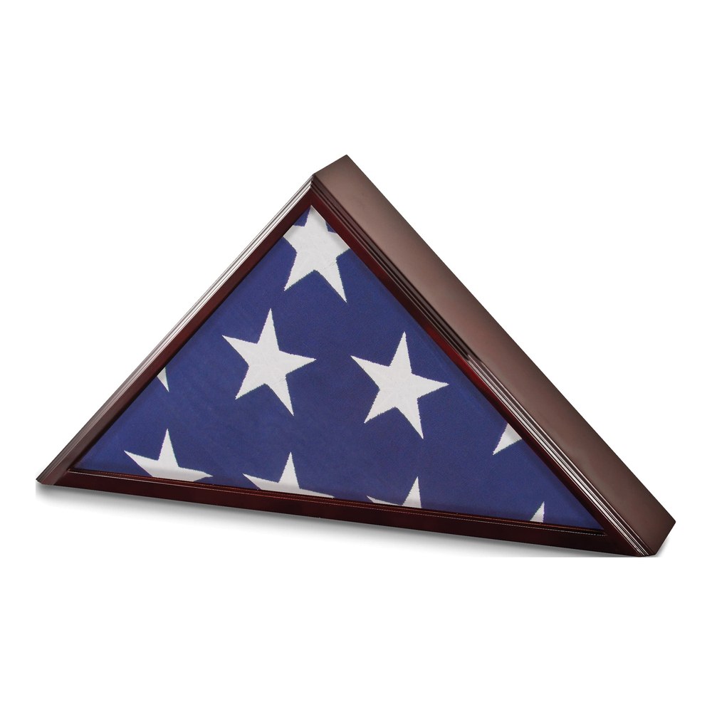 Mahogany Flag Display Case