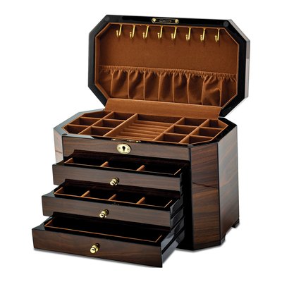 Walnut Veneer Locking Jewelry Box – view 3