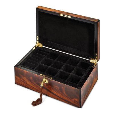 Tiger Wood Veneer Locking Jewelry Box – view 2