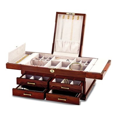 Luxury Giftware by Jere 4-Drawer Wood Jewelry Box – view 3