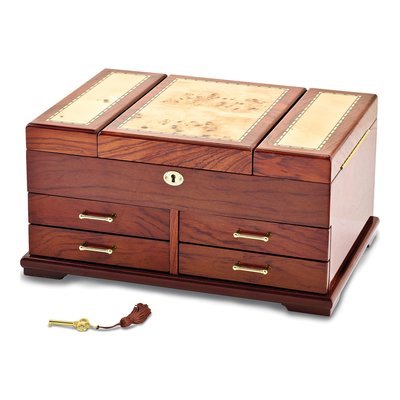 Luxury Giftware by Jere 4-Drawer Wood Jewelry Box