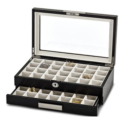 Locking Wood Earring & Cuff Link Box – view 3