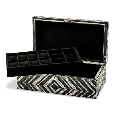 Wild Walnut Veneer Locking 8-Watch & Jewelry Box – view 4