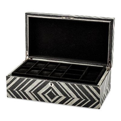 Wild Walnut Veneer Locking 8-Watch & Jewelry Box – view 5