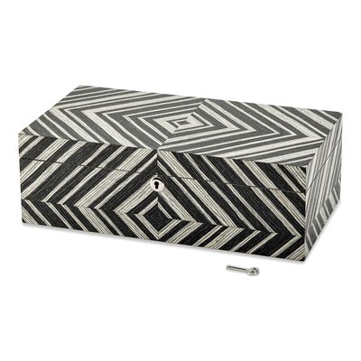 Wild Walnut Veneer Locking 8-Watch & Jewelry Box