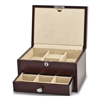 Locking Wooden Jewelry Chest
