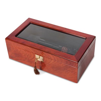 Rosewood Veneer Locking Jewelry & Watch Box