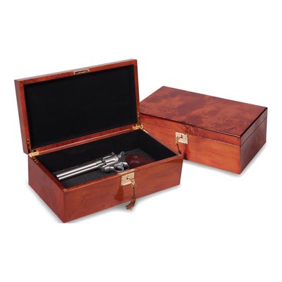 Burlwood Veneer Locking Jewelry & Watch Box – view 3